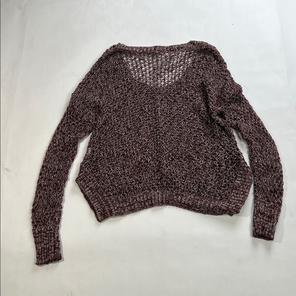 Roxy Burgundy Off-Shoulder Sweater Size S - Picture 3 of 3